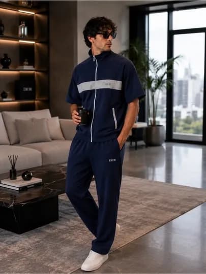 Современный мужской комплект-двойка для весны и лета — FRESHWR-DIOR01-ИНДИГО-XL