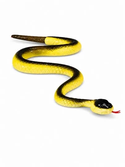 Реалистичная игрушка змея, гибкая, 45 см — VEKKIUZ-SNAKE-ЖЕЛТ