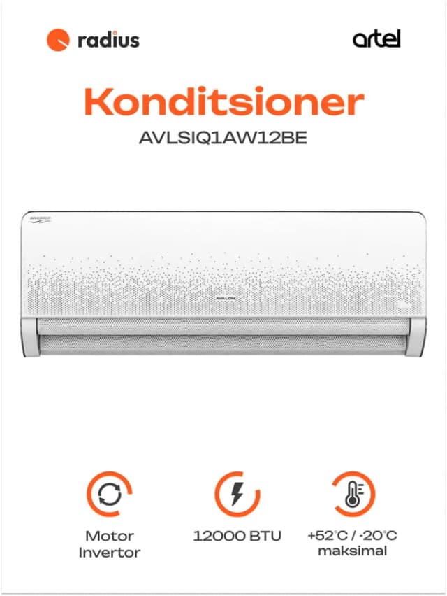 Кондиционер Avalon AVLSIQ1AW12BE Brugge Inv R32, белый
