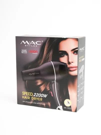 Профессиональный фен для волос MAC styler MC-9902, для сушки и укладки с ионизацией, 2200W