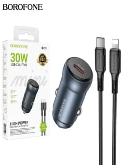 Зарядное устройство в автомобиль Borofone BZ32 USB-C iPhone PD30W QC 3.0 — TXNBSN-ABBZ32IP