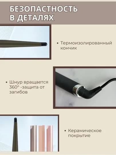 Плойка конус, плойка для волос, плойка керамическая, конусная плойка,плойка для локонов, — M1RAVA-КОНУС-ИНДИГО
