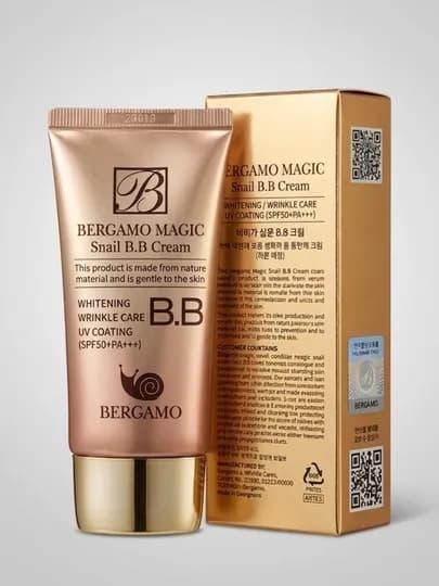 Корейский ВВ-крем Bergamo с муцином улитки, SPF 50+, 50 мл — KOREYSL-SNAILBERGAMO