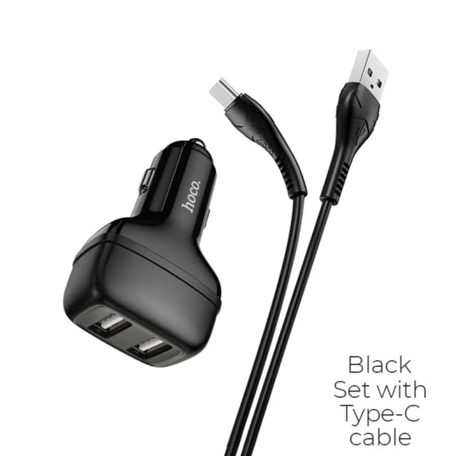 Hoco Z36 avtomobilda qo‘llanuvchi Type-C kabelli quvvatlash uskunasi