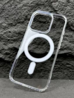 Чехол MagSafe на iPhone 7, 8, X, 11, 12, 13, 14, 15, 16, 17, Pro, Max, айфон mini, прозрачный, силикон — PROGREE-0000029-ПРОЗР-16PL029