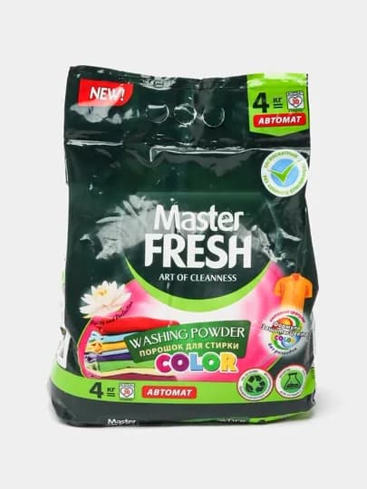 Биоразлагаемый порошок для стирки Master Fresh Color, бесфосфатный, 4 кг