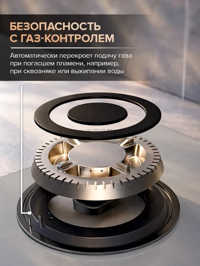 Варочная панель газовая встраиваемая 2 конфорки