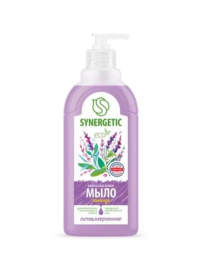 Жидкое мыло SYNERGETIC, "Лаванда", 0,5 л — SINERG-P00C395
