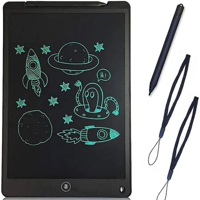 12 Lcd Writing Tablet qora grafik plansheti