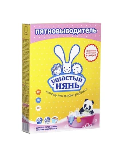 УШАСТЫЙ НЯНЬ Пятновыводитель, порошок, для детей, 500 г