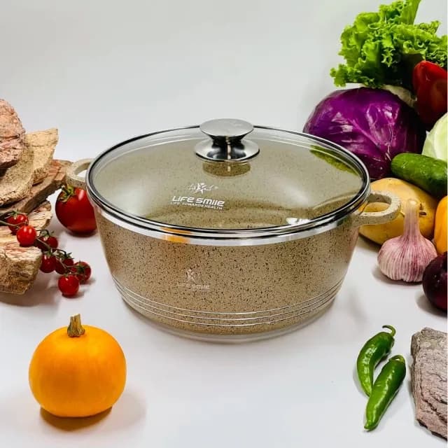 Shisha qopqoqli qozon Life Smile 36sm 13l , BEIGE