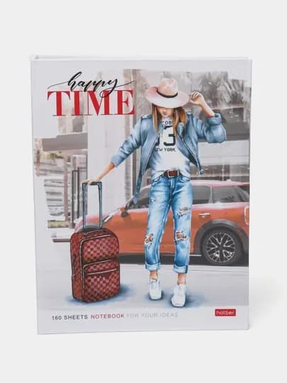 Тетрадь Hatber Happy Time, матовая ламинация A5ф, 160 листов