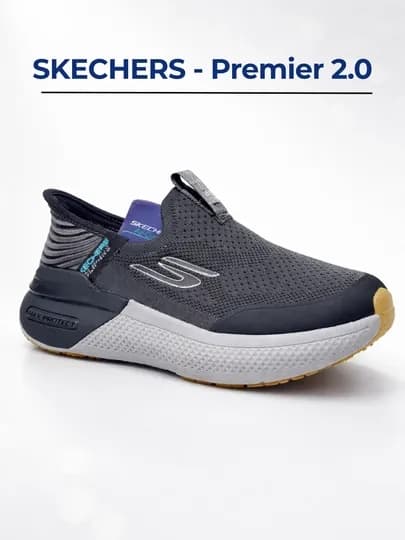 Skechers Premier 2.0 мужские слипоны-кроссовки, весна-лето, технология Hands-Free, 40-45 — BGSHOE-MAXPROTECT-ТЕМНСЕР-43