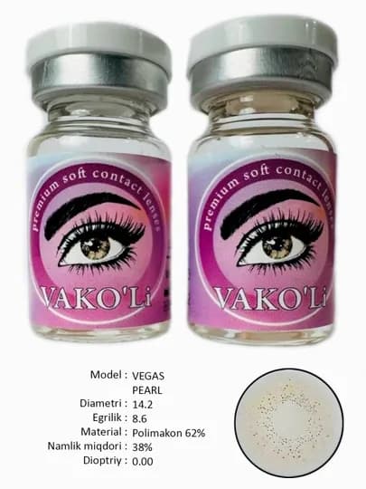 VAKO'Li, Цветные контактные линзы для глаз, 12 месяцев, без диоптрий, для красоты — ЛИНЗЫ-Ж-СЕРМЕТ