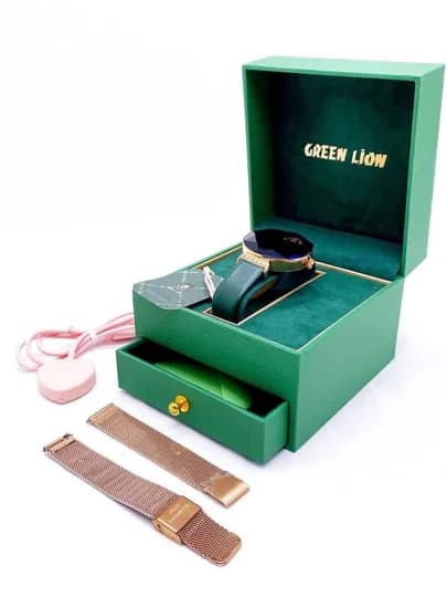Смарт-часы Green Lion Signature Set, женские, с 2 ремешками и зарядкой-сердечком