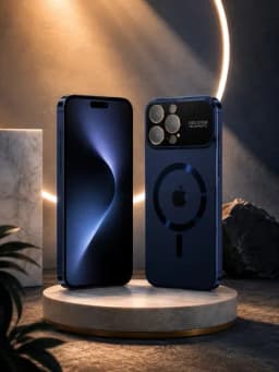 Чехол для iPhone 11, 12, 13, 14, 15, 16, 17 Pro, Pro Max, Air — CHOTKI-AUTOFOCUS-СИНИЙ-iph11