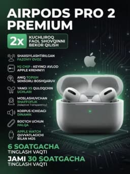 Беспроводные наушники Pods Pro 2, сенсорные для iPhone и Android — HALOLMK-NAUSHNIK001