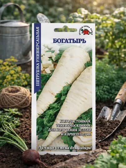 Семена петрушка Богатырь Золотая сотка Алтая