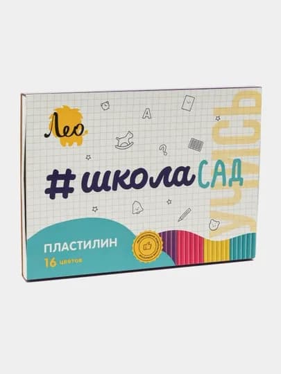 Пластилин "Лео" "Учись" Пластилин классический LMC-0116 320 гр, 16 цв