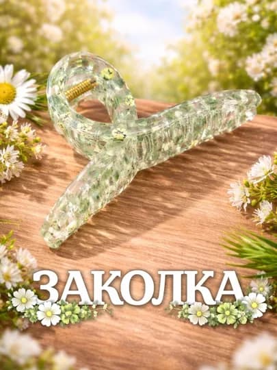 Заколка для волос, зажим-крабик для девочек, заколка неломающаяся, прочная и надежная — MEHIRLI-SINMAYDIGANKRABIK-МЕНТОЛ