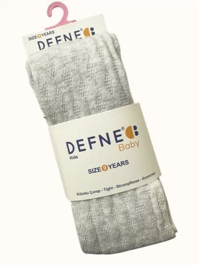 Детские колготки Defne Bebe для осенние, средней плотности, однотонные — MITESO-DETKOLG-СЕРЕБРН-7 лет