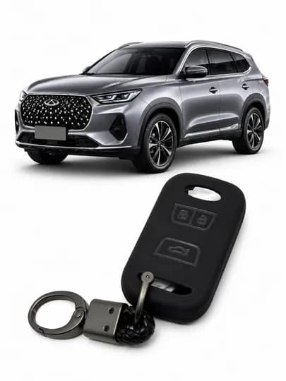 Силиконовый чехол ключа Chery Arrizo защита брелка — AUTOH-CHERRYARIZOPULTCHEX-ЧЕРН