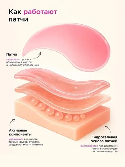 Патчи для глаз от отеков и мешков с коллагеном 80 шт — MISAS-VOIDPATCHI-РОЗОВ