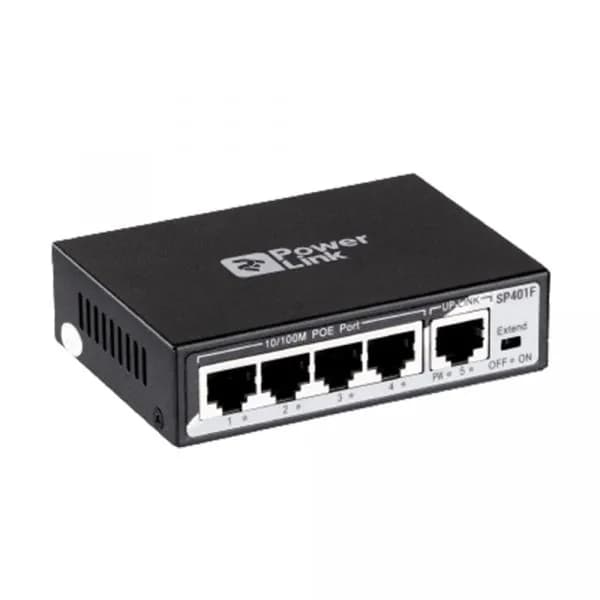 Коммутатор 2E POWERLINK SP401F неуправляемый (4xFE PoE+ 1xFE Uplink 55W)