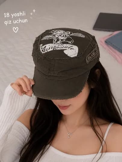 Кепки для девушкы — LITLLEN-QIZVABOLALARKEPKASI-ЛЗЕЛЕН-56