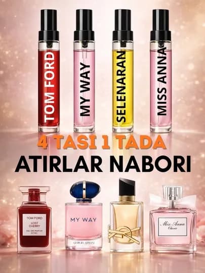 Коллекция женских духов, 4 разных аромата: Lost Cherry, My Way, Miss Dior, Libre — ARVENHM-TOPLAM