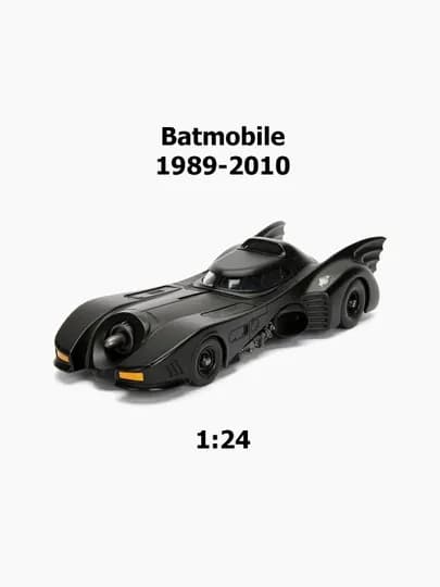 Масштабная модель Бэтмобиль Batmobile, металлическая 1:24 звук свет, выдвижные элементы — ЖТ-YABATM