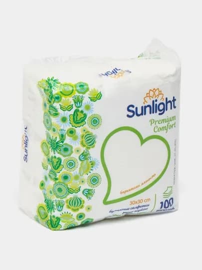 Бумажные салфетки Sunlight. 100 штук, 30 * 30 см