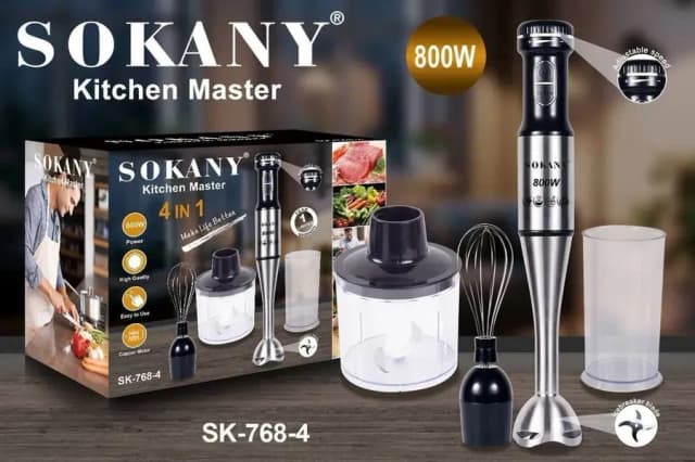 Блендер SOKANY SK-768-4, Черно-серый