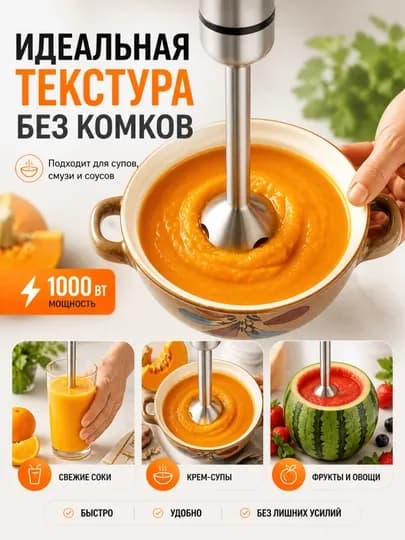 Ручной блендер Sonifer, погружной, компактный и мощный
