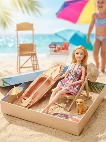 Кукла Fashion Doll «Морской круиз»: Набор с лодкой, щенком и пляжными аксессуарами — MOANA2-AI3KUKLA