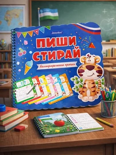 Тетрадь по каллиграфии, пропись для детей, пиши стирай тетрадь, каллиграфическая пропись — ADAM82-ХУСНИХАТ-ГОЛУБ