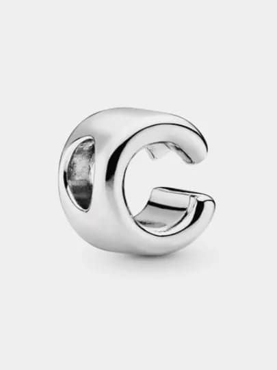 Серебряный шарм с буквой C PANDORA, 797457