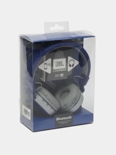 Беспроводные наушники JBL 881A Bluetooth с мощным басом и долгой работой — PODS555-JBL881A-СИНИЙ