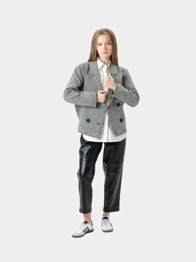 TERRA PRO Женское пальто AW24WSI-22005 — TERRA-22005-СЕРЫЙ-S
