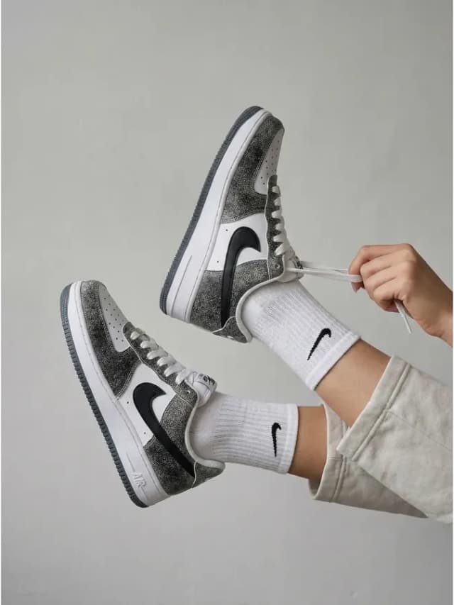 Кроссовки Air Force 1 форсы серые