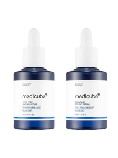Medicube ZERO PORE ONE DAY SERUM 1+1 Olive Young Set — пилинг-сыворотка с AHA,BHA,PHA — ORGKOS-PUTSJJYSNUDV