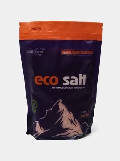 Гималайская розовая пищевая соль Eco Salt, мелкий помол, 450 г, 0.25-1 мм, 5-3-1 шт — ECOTUZ-MIDDLE4-ECOMID4-1ШТ