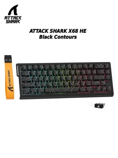 ATTACK SHARK X68 HE Быстрый спусковой крючок и клавиатура с магнитными переключателями — TLOGIC-X68HEATTACKSHARK-pinkCT