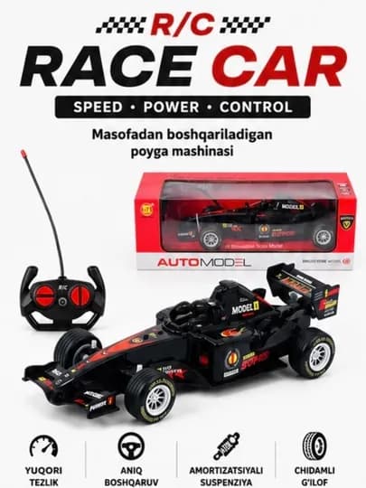 Игрушечная машина с пультом в стиле формулы 1 — МИРИГРУ-GONKA105
