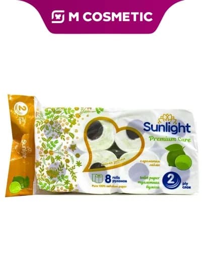 SUNLIGHT Туалетная бумага 2 слоя 8х10