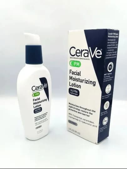 Увлажняющий лосьон Facial CeraVe Moisturizing Lotion PM, ультралегкий для ночного ухода — BIOVERA-LIGHTWEIGHT