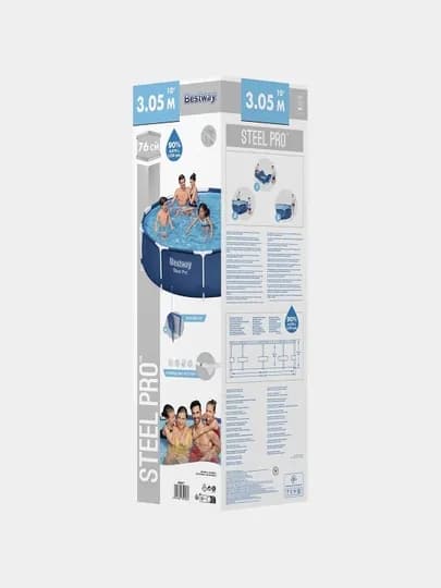 Каркасный бассейн 305 * 76 см, Bestway 56677 Steel Pro Frame