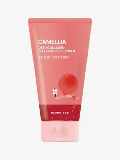 Очищающая гель-маска с коллагеном Round Lab Camellia Deep Coollagen Jelly Mask Cleanser — COMAX-JELLYMASK