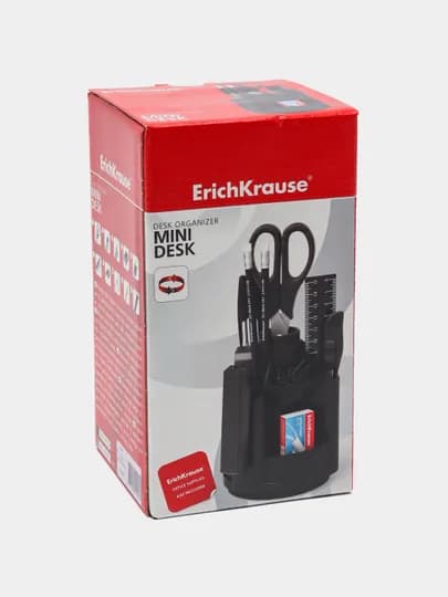 Набор настольный вращающийся пластиковый ErichKrause Mini Desk, Classic, серый 12516