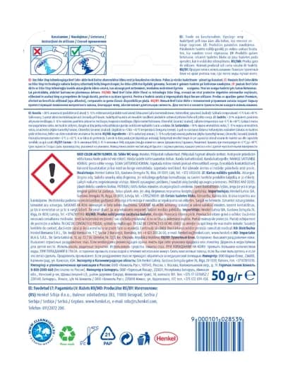 Bref Color Active Flower, туалетный блок, чистящее средство для туалета, 1x50 г